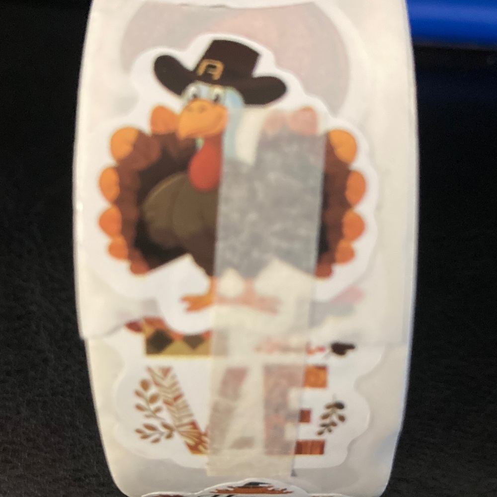599 Thanksgiving Turkey Sticker Roll